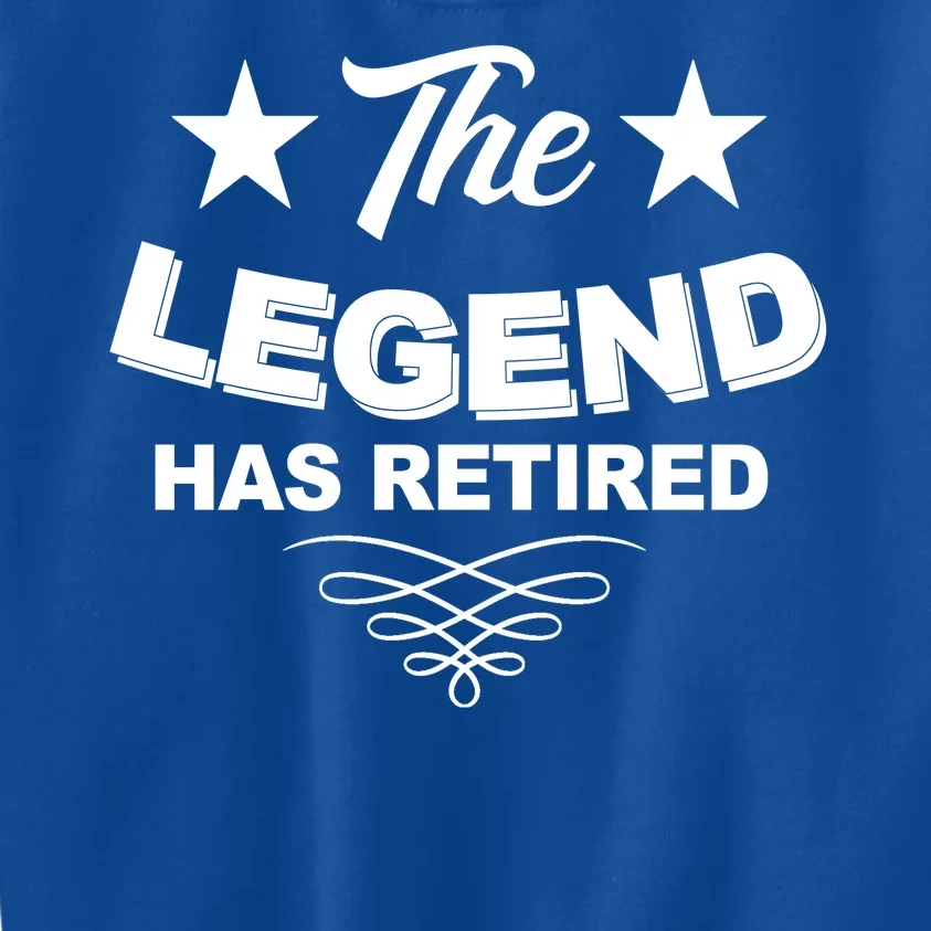 The Legend Has Retired Funny Retirement Gift Kids Sweatshirt