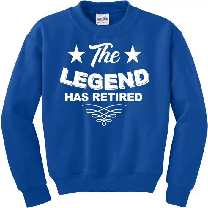 The Legend Has Retired Funny Retirement Gift Kids Sweatshirt