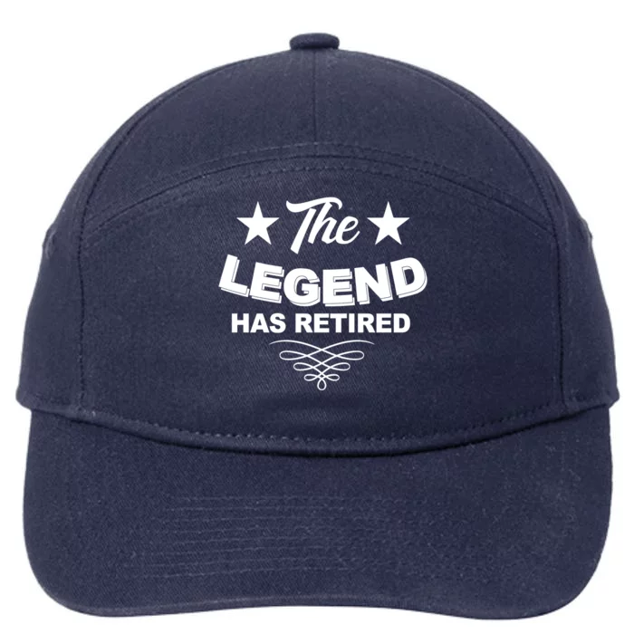 The Legend Has Retired Funny Retirement Gift 7-Panel Snapback Hat