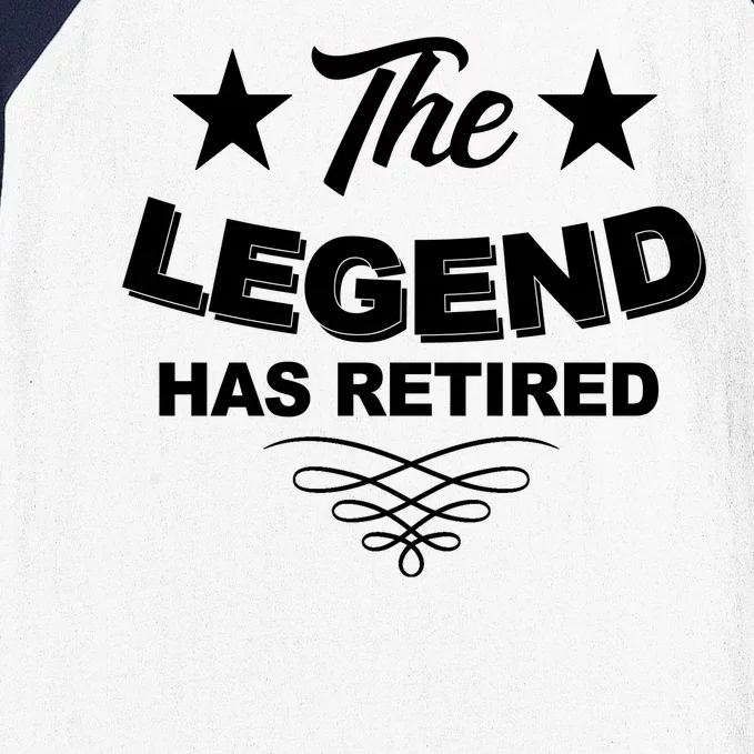 The Legend Has Retired Funny Retirement Gift Baseball Sleeve Shirt