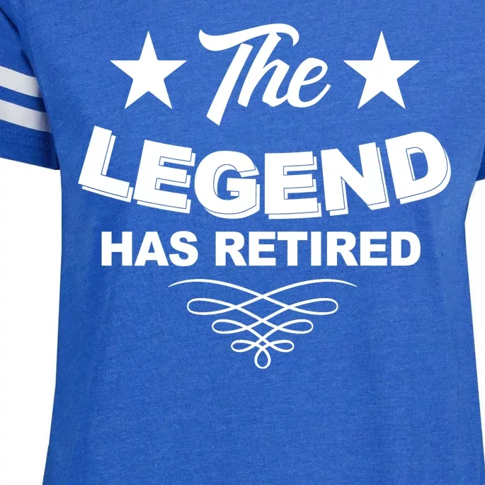 The Legend Has Retired Funny Retirement Gift Enza Ladies Jersey Football T-Shirt