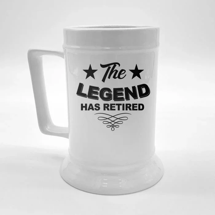 The Legend Has Retired Funny Retirement Gift Front & Back Beer Stein