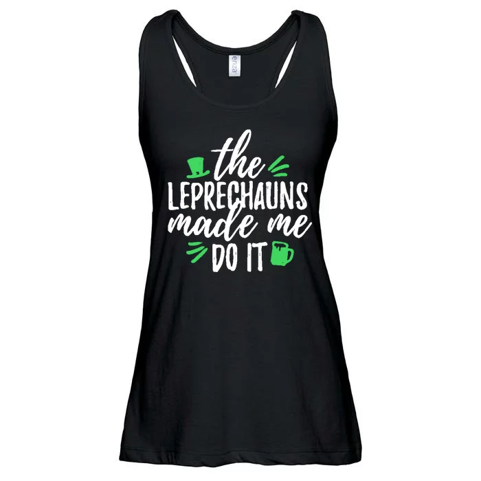 The Leprechauns Made Me Do It Funny Ladies Essential Flowy Tank