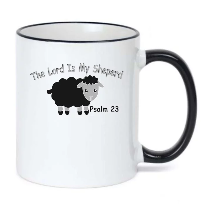 The Lord Is My Shepherd Black Color Changing Mug