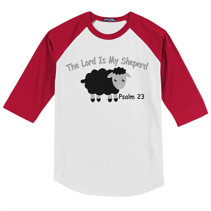 The Lord Is My Shepherd Kids Colorblock Raglan Jersey