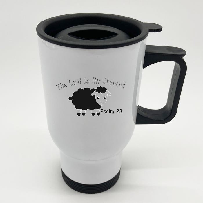 The Lord Is My Shepherd Front & Back Stainless Steel Travel Mug