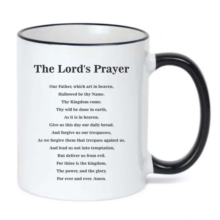 The Lord's Prayer Black Color Changing Mug