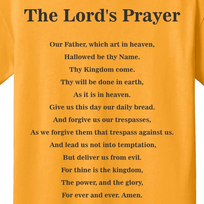 The Lord's Prayer Kids T-Shirt