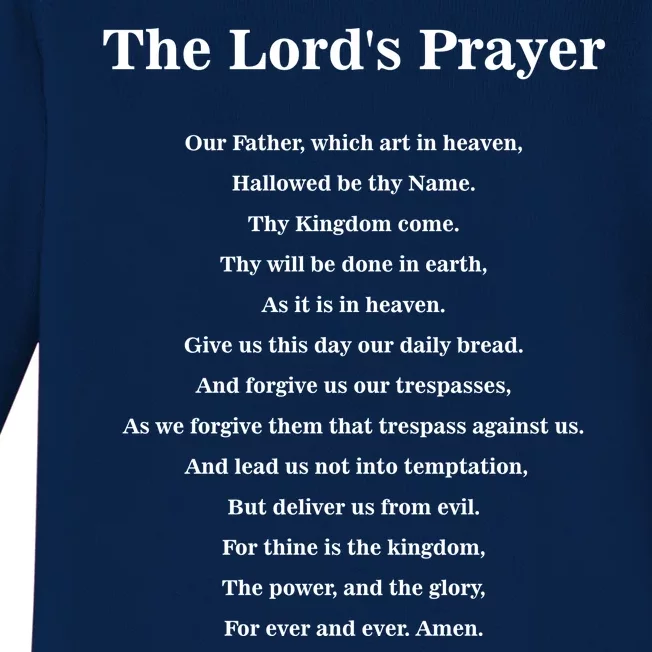 The Lord's Prayer Baby Long Sleeve Bodysuit