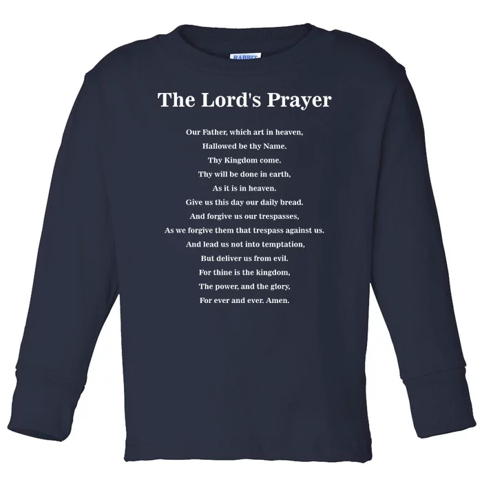 The Lord's Prayer Toddler Long Sleeve Shirt