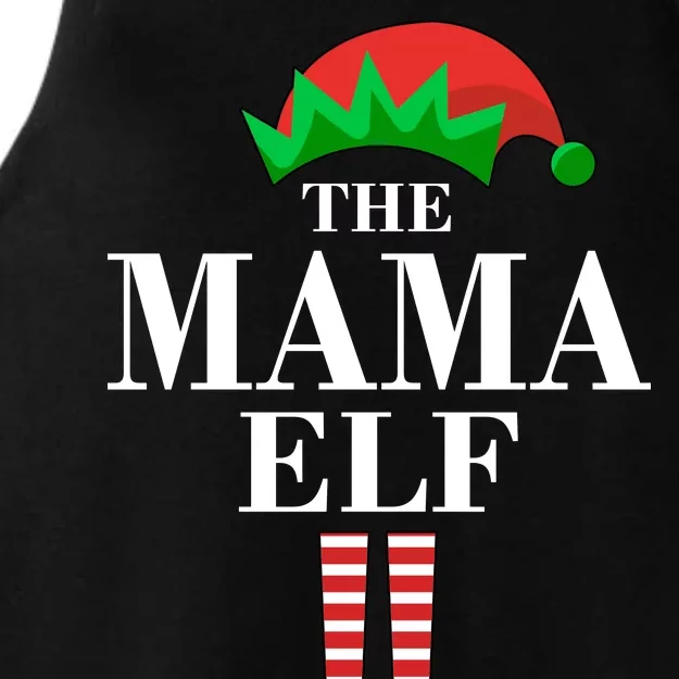 The Mama Elf Family Matching Christmas Ladies Tri-Blend Wicking Tank