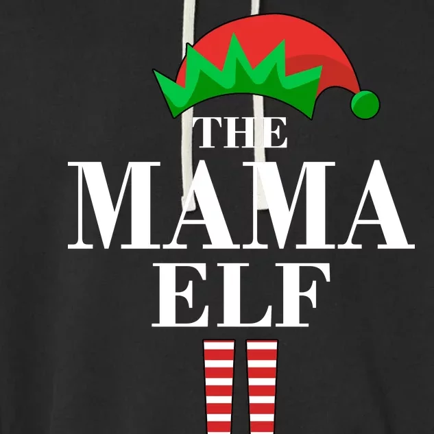 The Mama Elf Family Matching Christmas Garment-Dyed Fleece Hoodie