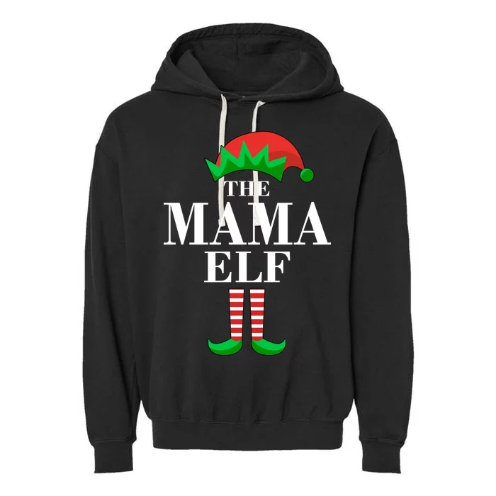 The Mama Elf Family Matching Christmas Garment-Dyed Fleece Hoodie