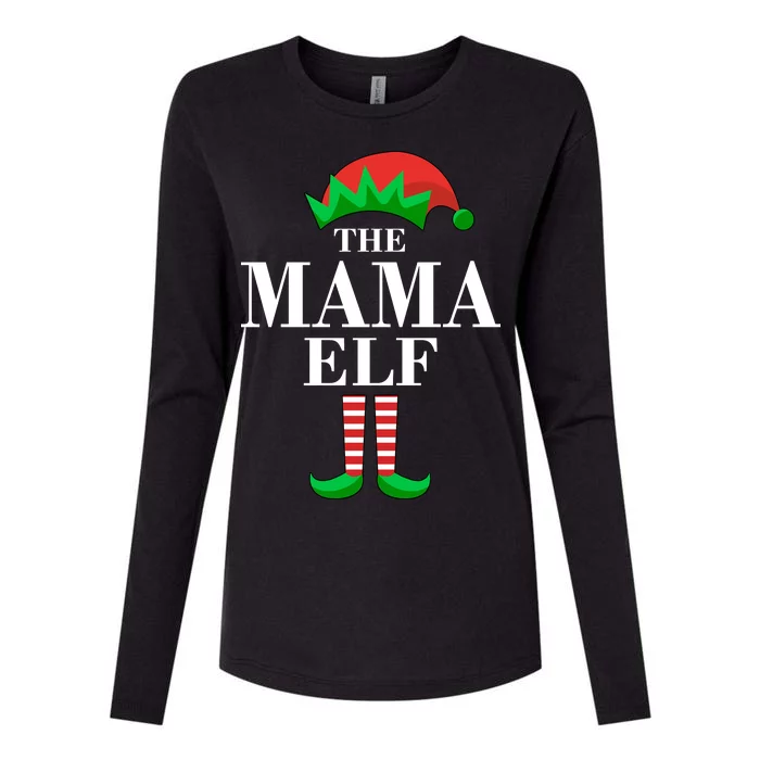 The Mama Elf Family Matching Christmas Womens Cotton Relaxed Long Sleeve T-Shirt