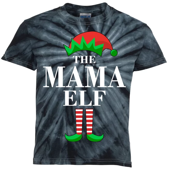 The Mama Elf Family Matching Christmas Kids Tie-Dye T-Shirt