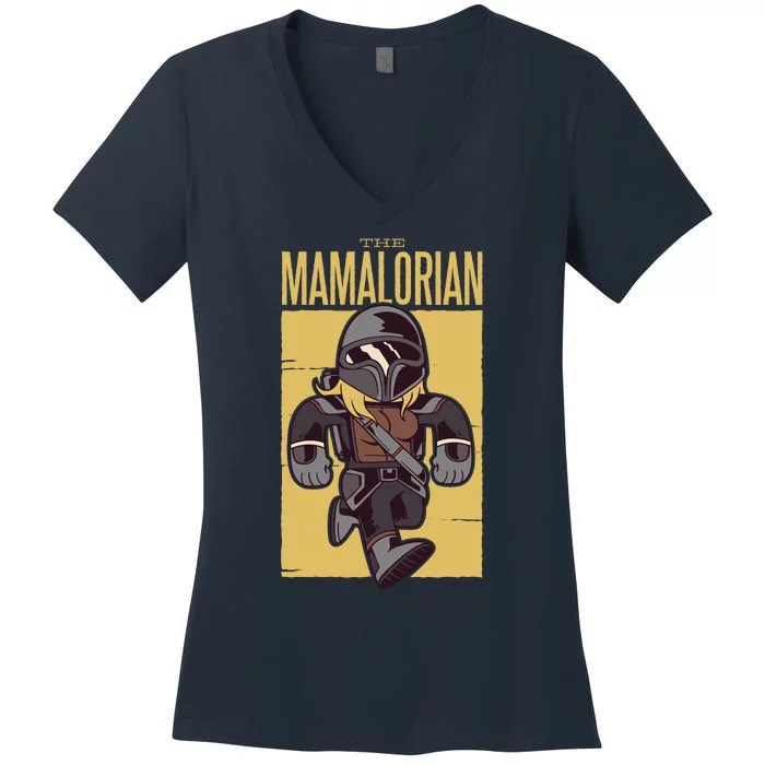 The Mamalorian Women's V-Neck T-Shirt