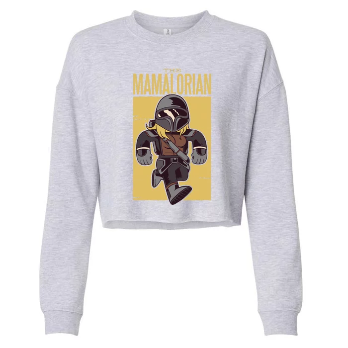 The Mamalorian Cropped Pullover Crew