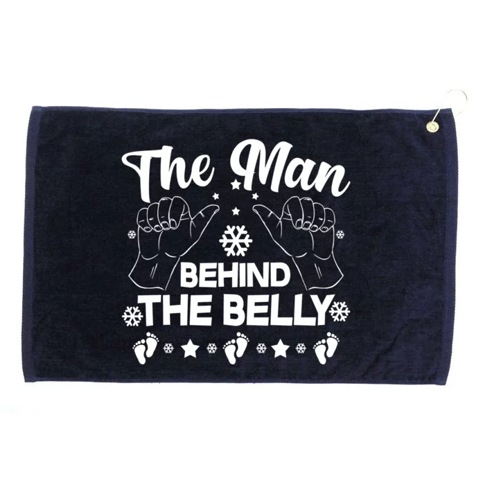 The Man Behind The Belly New Dad Grommeted Golf Towel