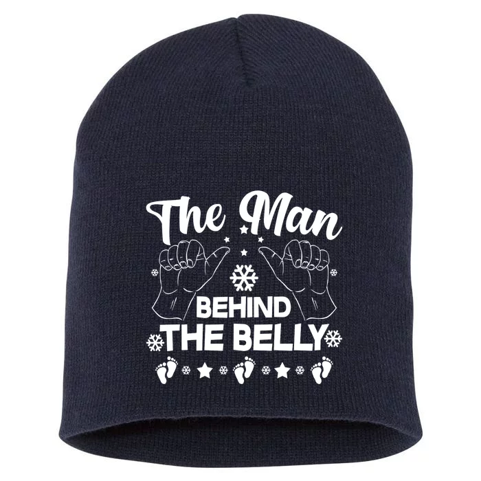 The Man Behind The Belly New Dad Short Acrylic Beanie