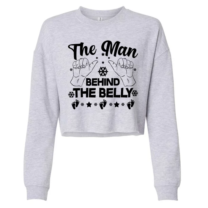 The Man Behind The Belly New Dad Cropped Pullover Crew