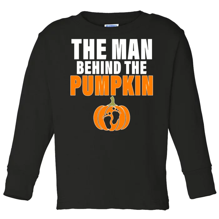 The Man Behind The Pumpkin Toddler Long Sleeve Shirt