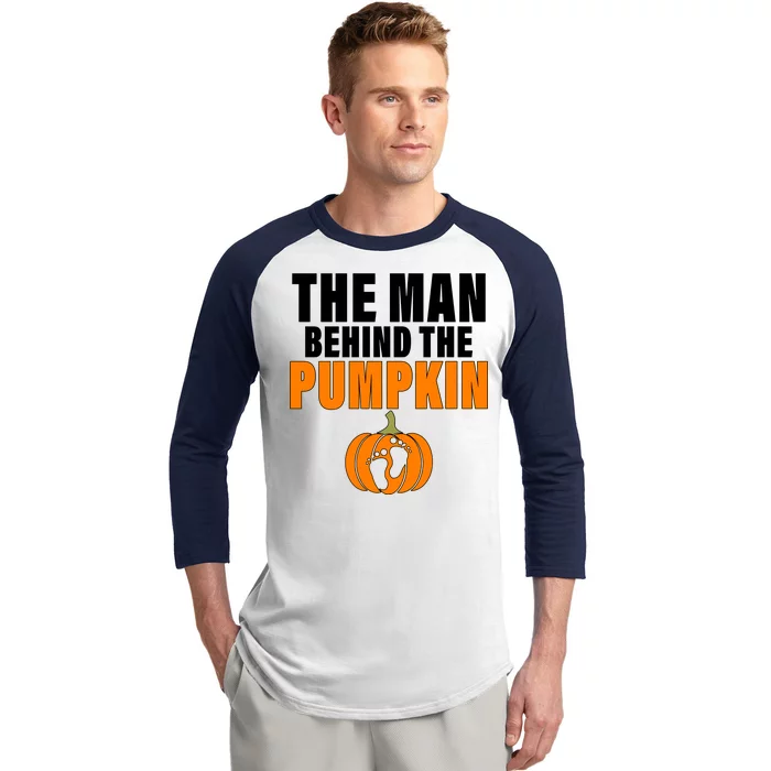 The Man Behind The Pumpkin Baseball Sleeve Shirt