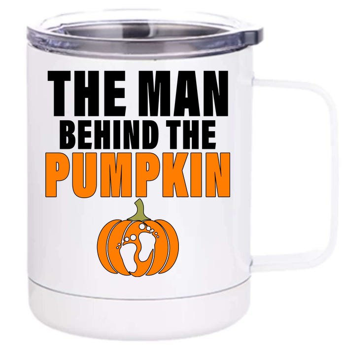 The Man Behind The Pumpkin Front & Back 12oz Stainless Steel Tumbler Cup