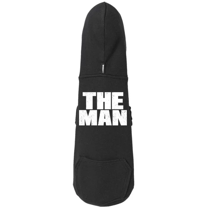 The Man Distressed Logo Doggie 3-End Fleece Hoodie