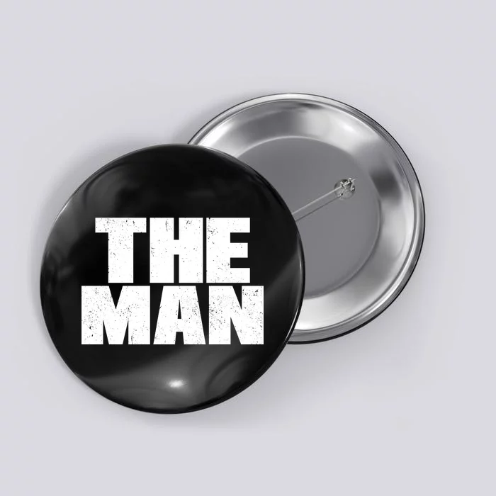 The Man Distressed Logo Button