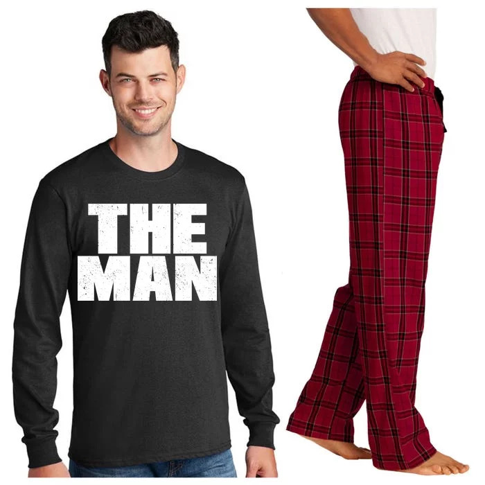 The Man Distressed Logo Long Sleeve Pajama Set