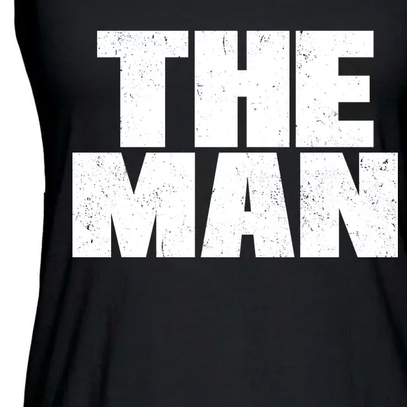 The Man Distressed Logo Ladies Essential Flowy Tank