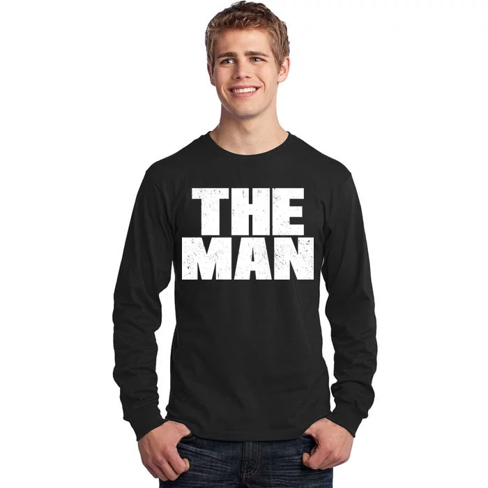 The Man Distressed Logo Tall Long Sleeve T-Shirt