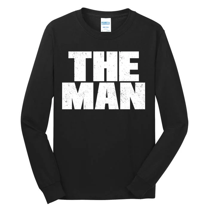 The Man Distressed Logo Tall Long Sleeve T-Shirt