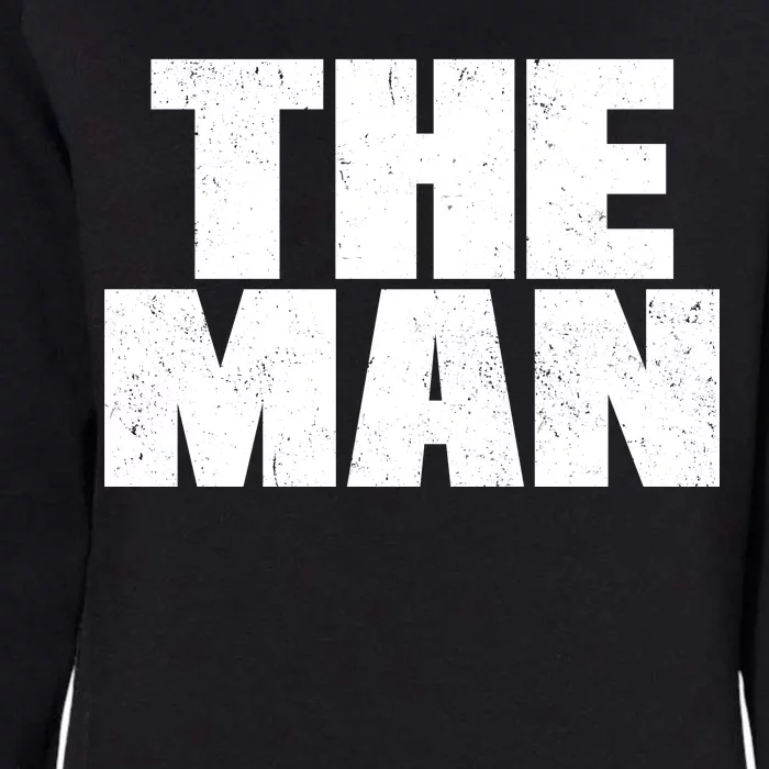 The Man Distressed Logo Womens California Wash Sweatshirt