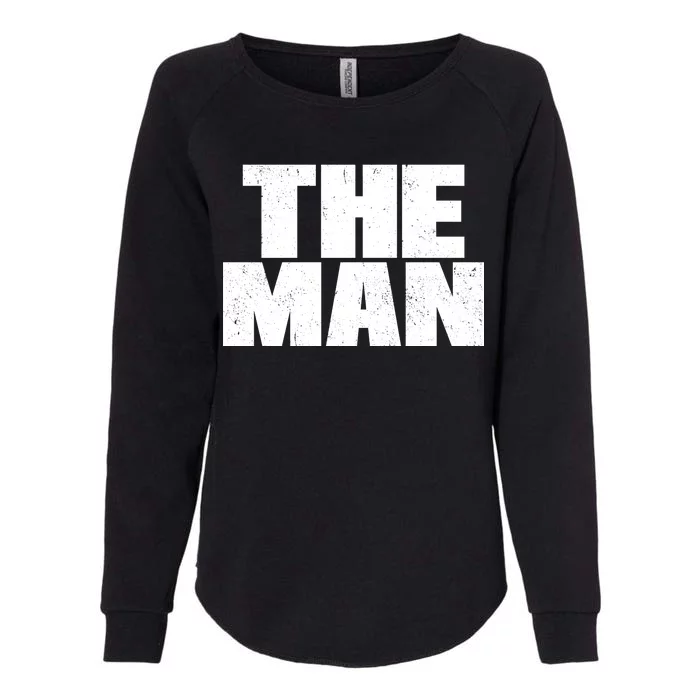 The Man Distressed Logo Womens California Wash Sweatshirt