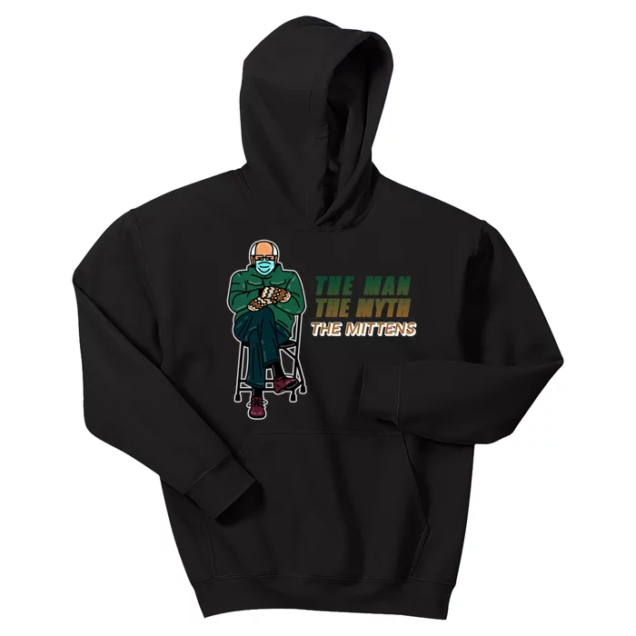 The Man Myth The Mittens Bernie Sanders Kids Hoodie