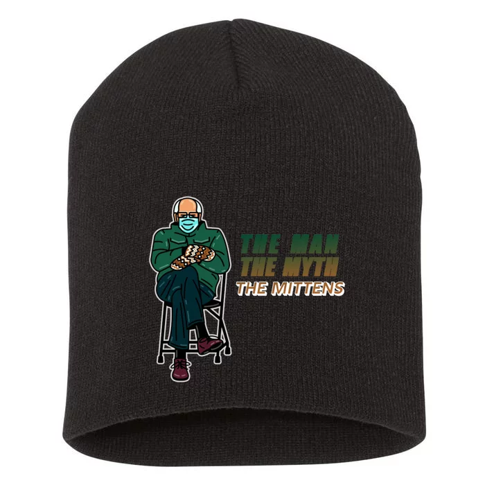 The Man Myth The Mittens Bernie Sanders Short Acrylic Beanie