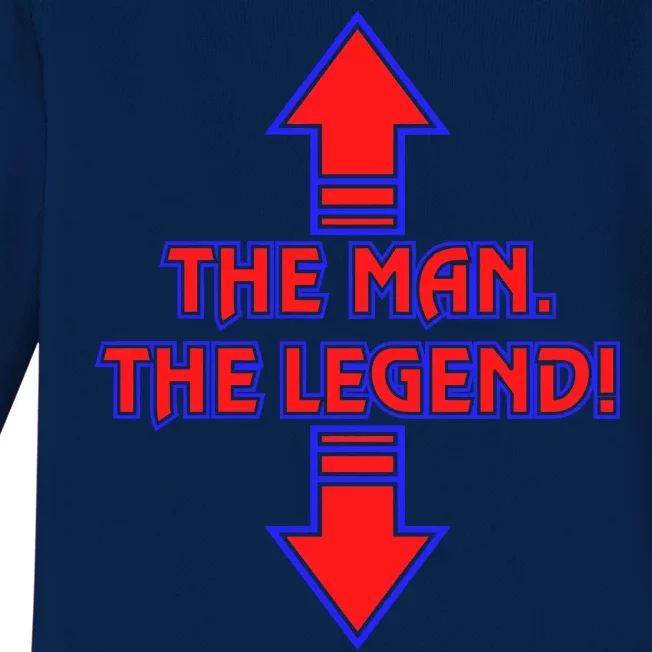 The Man The Legend Dirty Funny Baby Long Sleeve Bodysuit