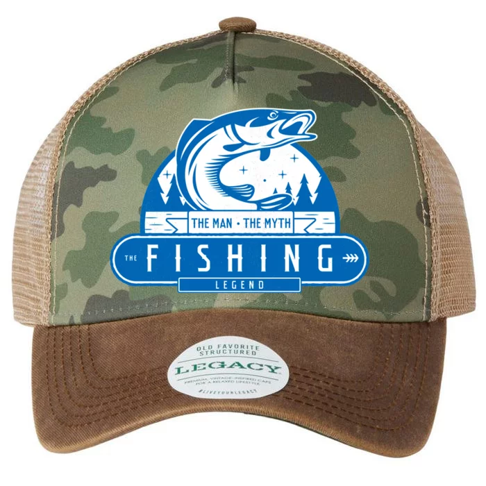 The Man The Myth The Fishing Legend Legacy Tie Dye Trucker Hat