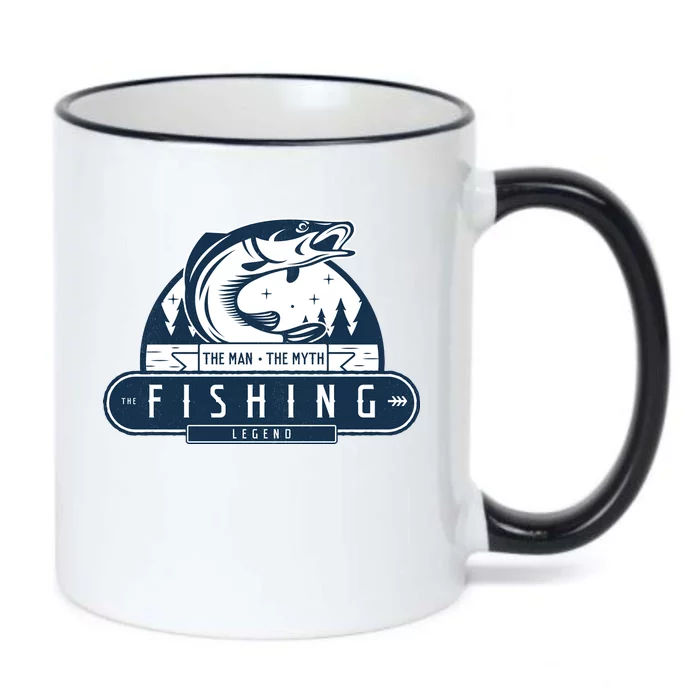 The Man The Myth The Fishing Legend Black Color Changing Mug