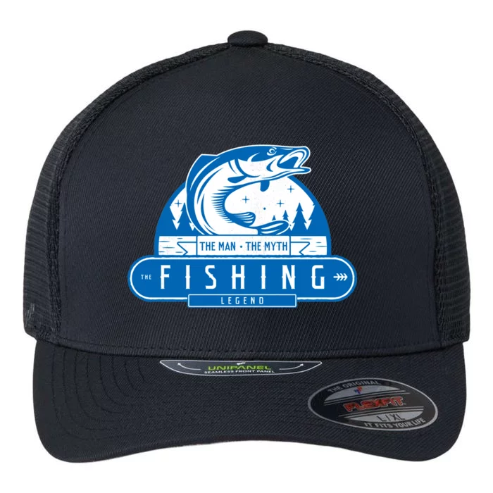 The Man The Myth The Fishing Legend Flexfit Unipanel Trucker Cap