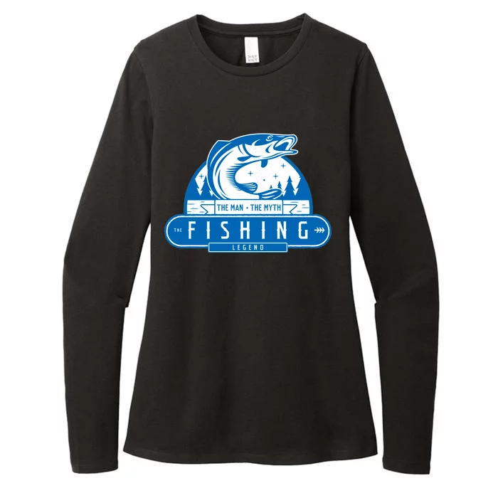 The Man The Myth The Fishing Legend Womens CVC Long Sleeve Shirt