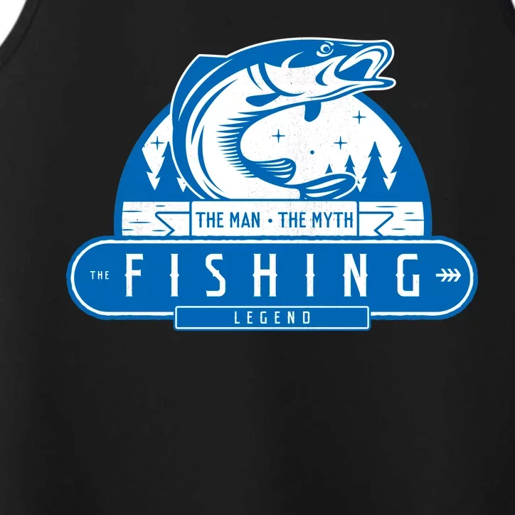 The Man The Myth The Fishing Legend Performance Tank