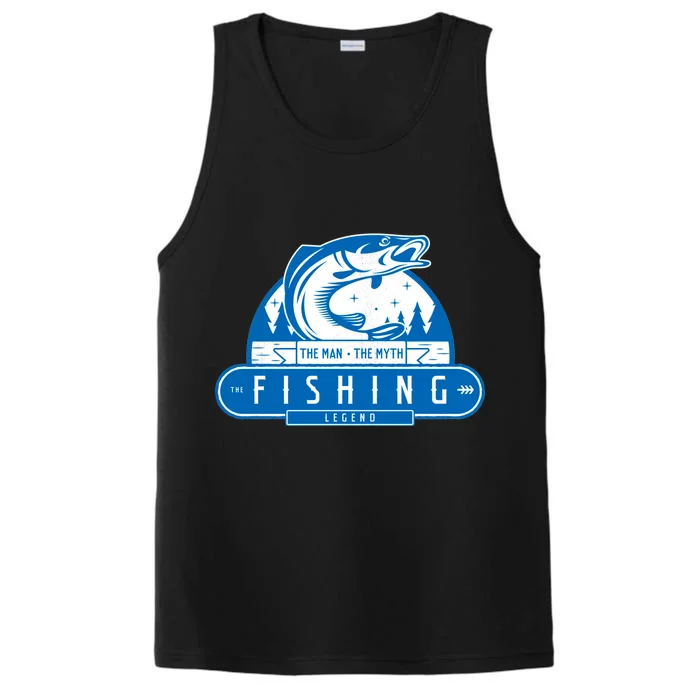 The Man The Myth The Fishing Legend Performance Tank