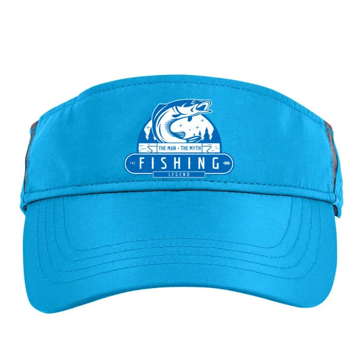 The Man The Myth The Fishing Legend Adult Drive Performance Visor