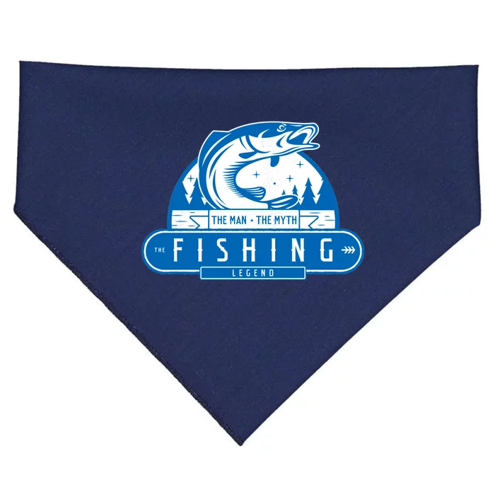 The Man The Myth The Fishing Legend USA-Made Doggie Bandana