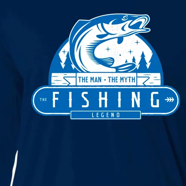 The Man The Myth The Fishing Legend Cooling Performance Long Sleeve Crew