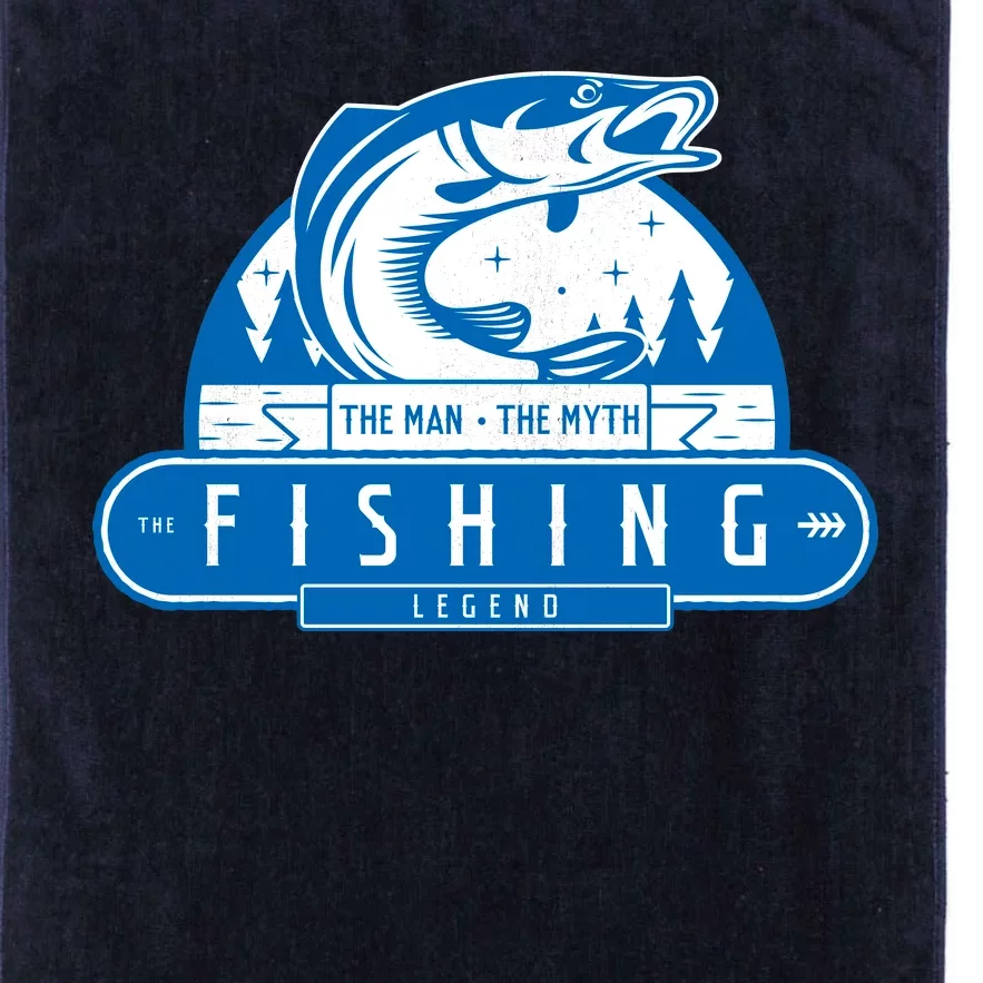 The Man The Myth The Fishing Legend Platinum Collection Golf Towel