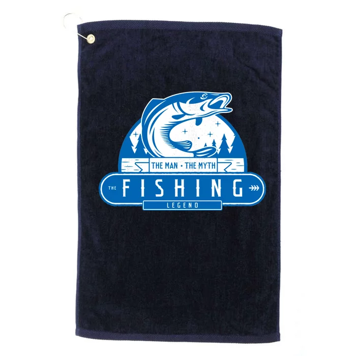 The Man The Myth The Fishing Legend Platinum Collection Golf Towel