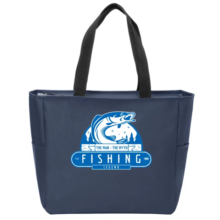 The Man The Myth The Fishing Legend Zip Tote Bag